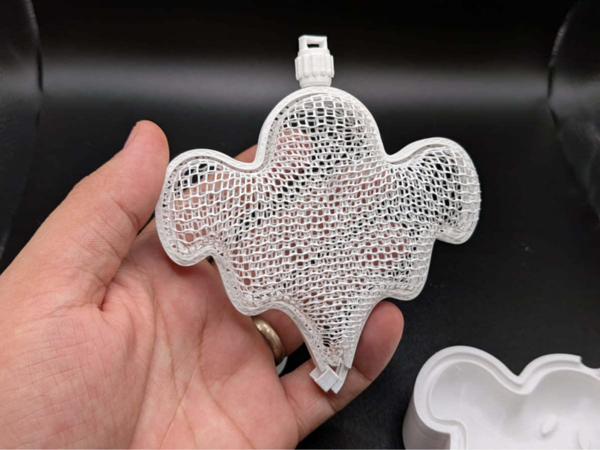 Thermoformed Ghost Halloween Candy Holder - 1