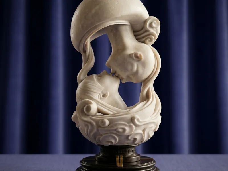 Fluidity of Love - Interlocking Faces Sculpture