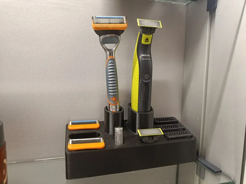 philips oneblade + gilette fusion razor holder