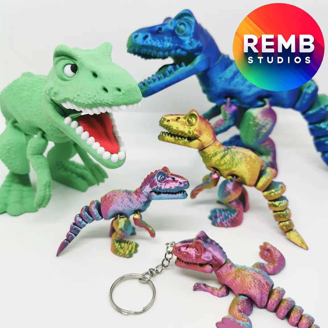 Flexi T-Rex Dinosaur | Articulated Trex NO support view 3