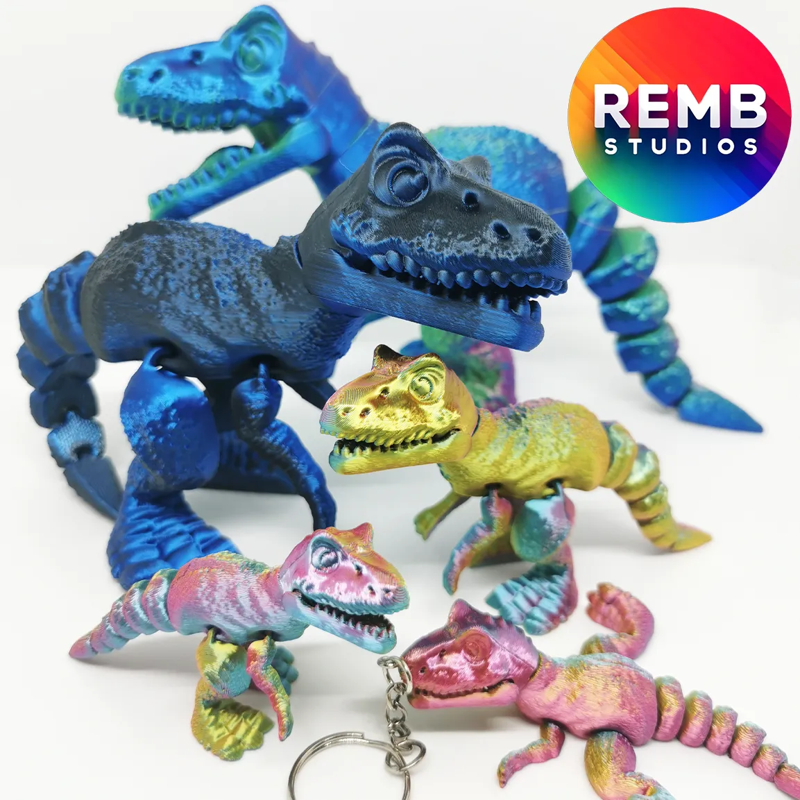Flexi T-Rex Dinosaur | Articulated Trex NO support view 4
