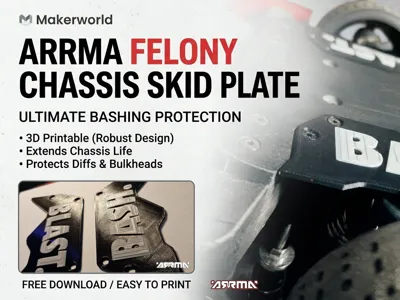 ARRMA Felony Chassis Skid Plate / Steering Protection