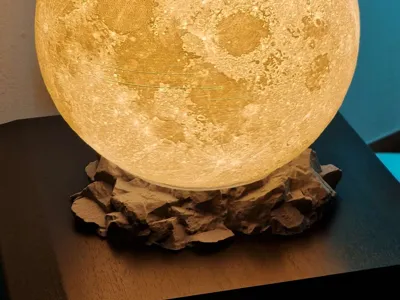 NASA Moon Globe Rock Base E27 Bulb lamp support