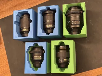 Nikon lens storage boxes