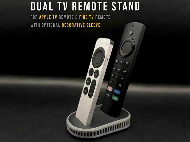 Dual TV Remote Stand for Apple TV & Fire TV