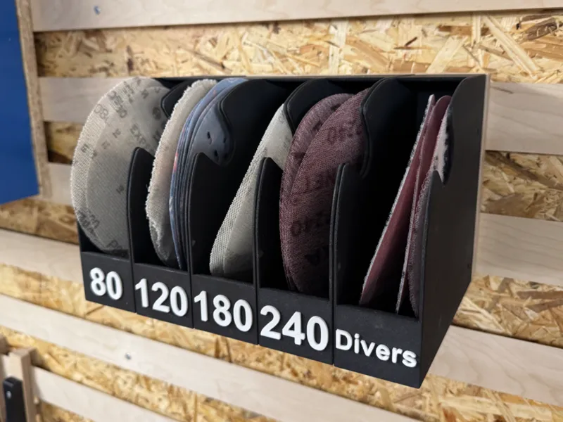Modular Sandpaper Organizer for 150mm / 6" Discs
