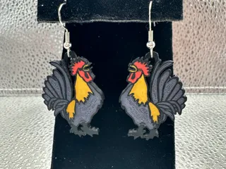 Rooster Earrings