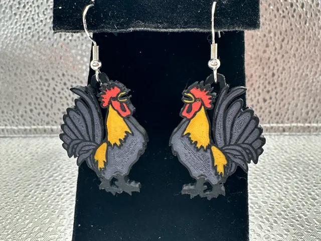 Rooster Earrings