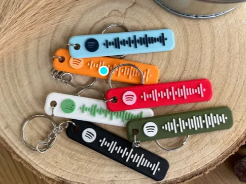 Modello 3d spotify portachiavi