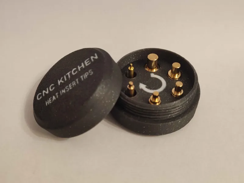 CNC Kitchen heat insert tips case/box