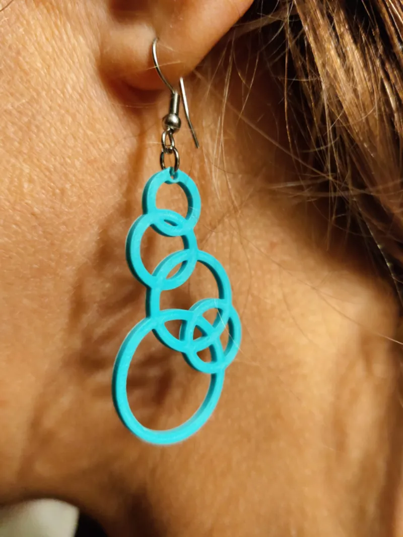 Earrings "five circles"