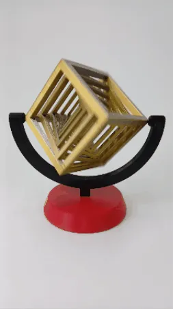 Sculpture de bureau cinétique à cube