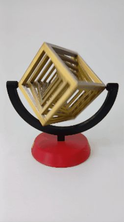 Cube Holder: Kinetic Desk Sculpture