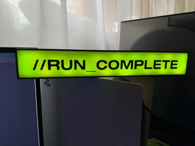 RUN COMPLETE Marathon Inspired Light box bar
