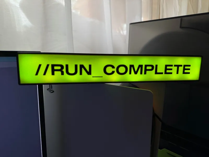 RUN COMPLETE Marathon Inspired Light box bar