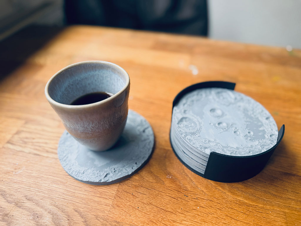 Moon Crater Coasters – Real Lunar Terrain Set 