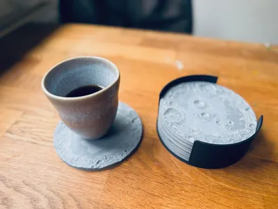 Moon Crater Coasters – Real Lunar Terrain Set 