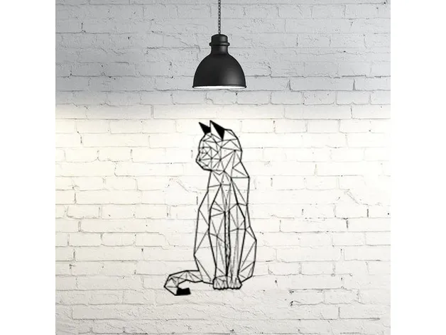 Cat wall sculpture