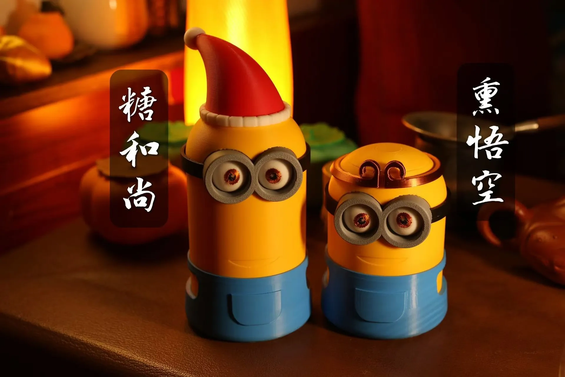 Miniatura 5 do modelo 3D 小黄人系列：手办、玩偶、存钱罐、笔筒、加湿器、储物罐