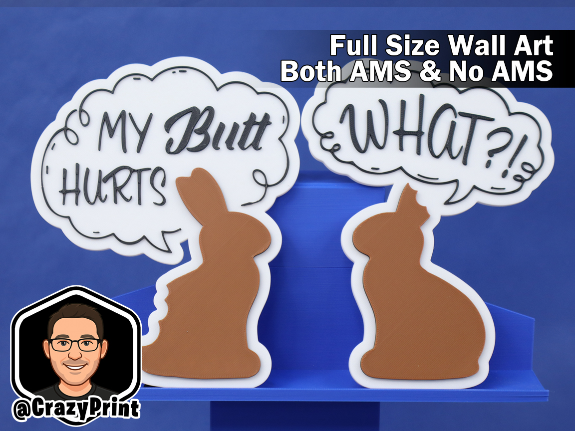 Fun Easter Chocolate bunny wall art / Signs No AMS