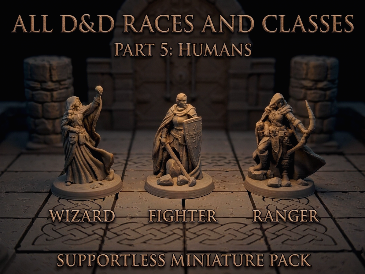 All DnD Races and Classes, part 5 (supportless) 3D model