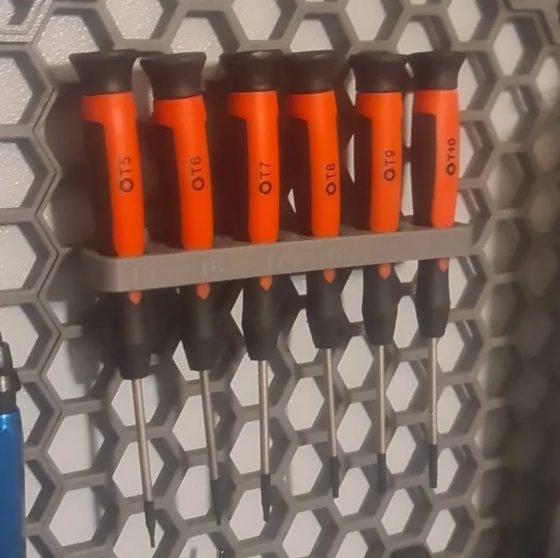 Honeycomb Storage Wall - Torx Screwdriver Holder