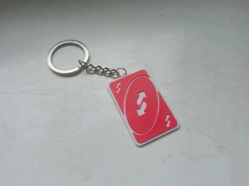 Uno Reverse Card Keychain