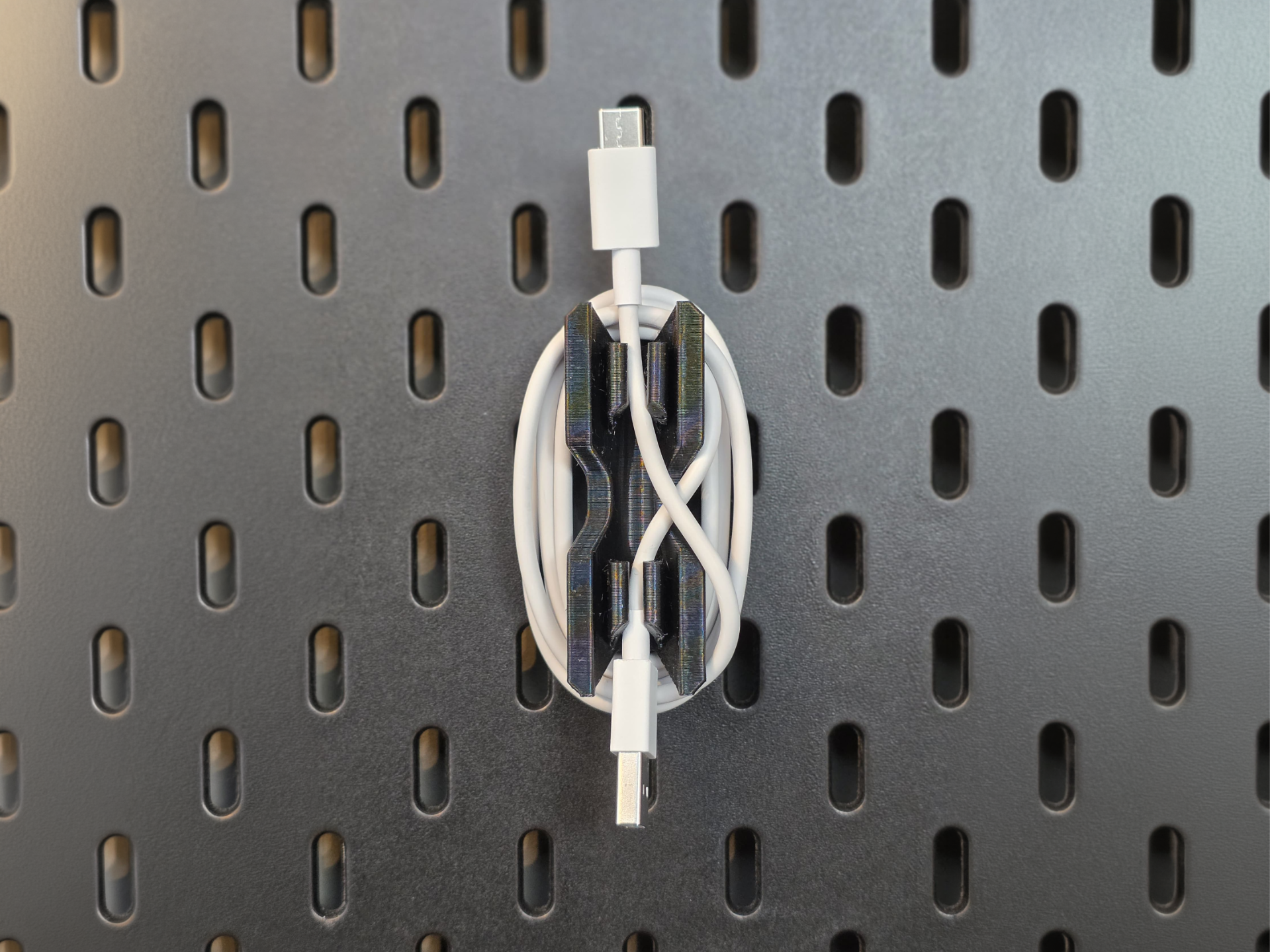 IKEA Skadis cable organizer