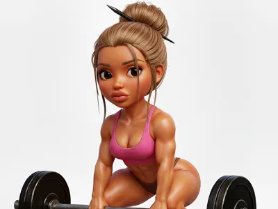 Girl Crossfit deadlift weightlifting fitness