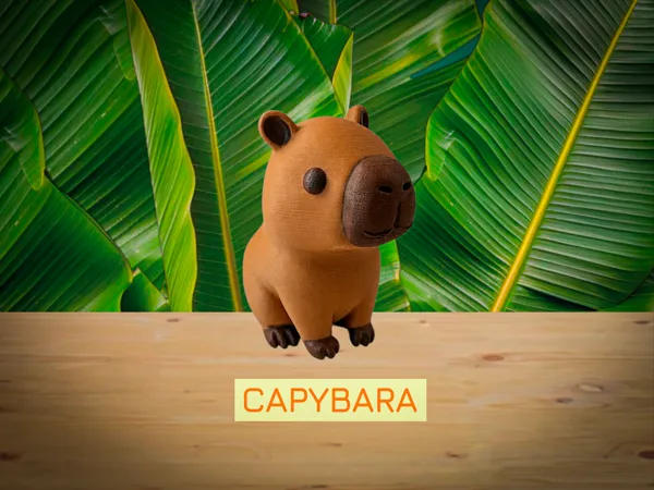Capybara stylisé posture zen