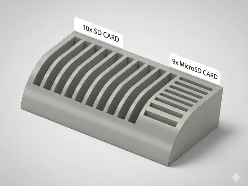 Magnetic SD & MicroSD Desktop Organizer