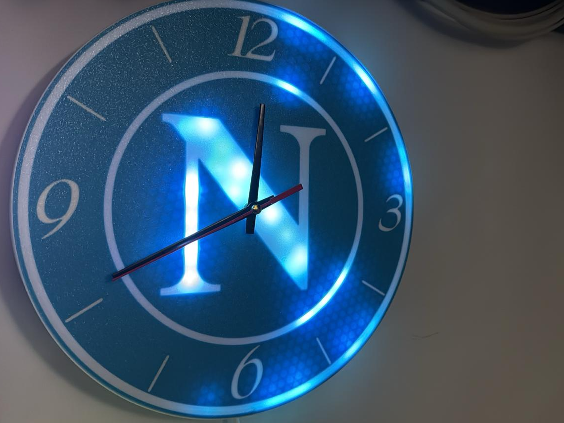 orologio logo napoli led 