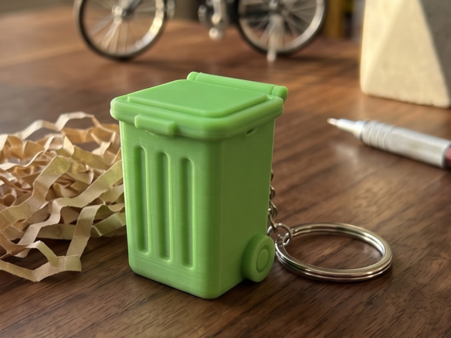 Mini Wheelie Bin Keychain