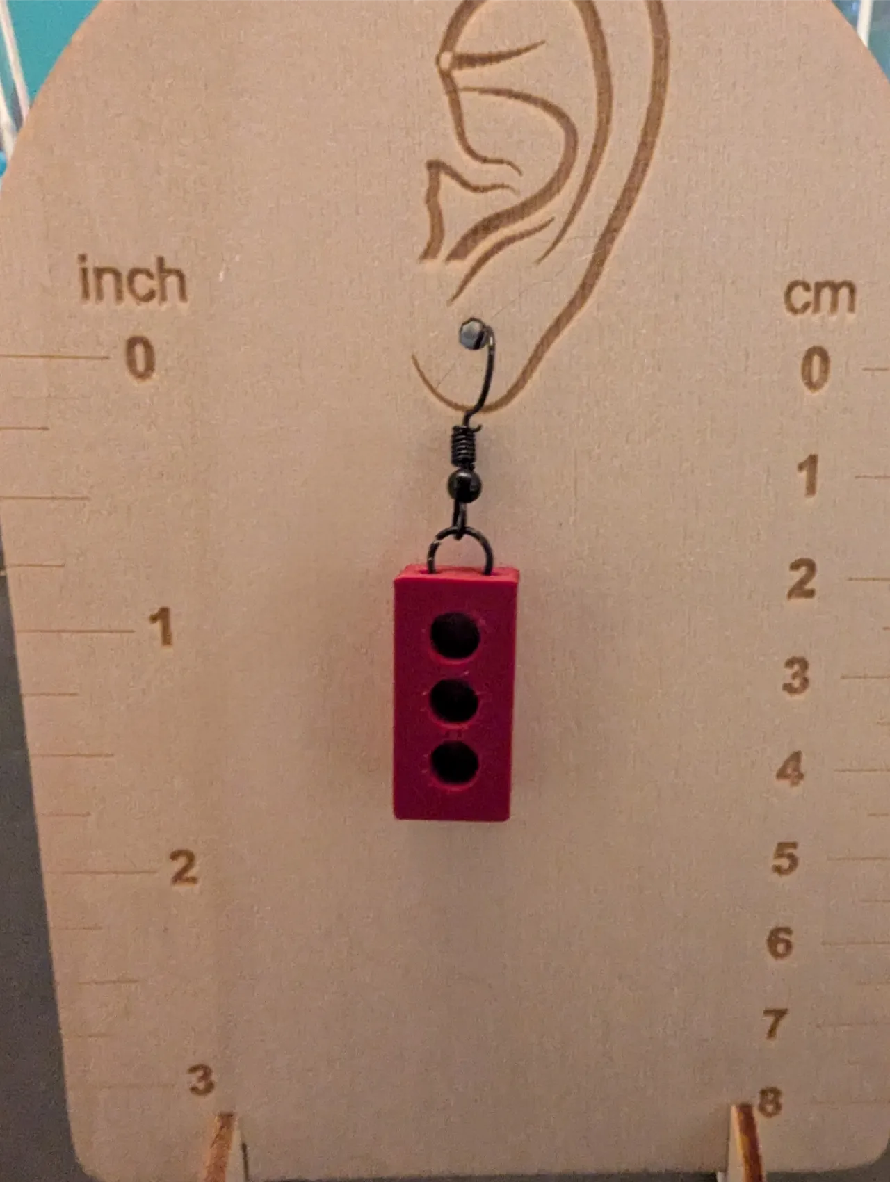 Pride Brick Earring view 2