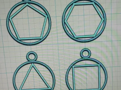 Inscribed Polygon Keychain
