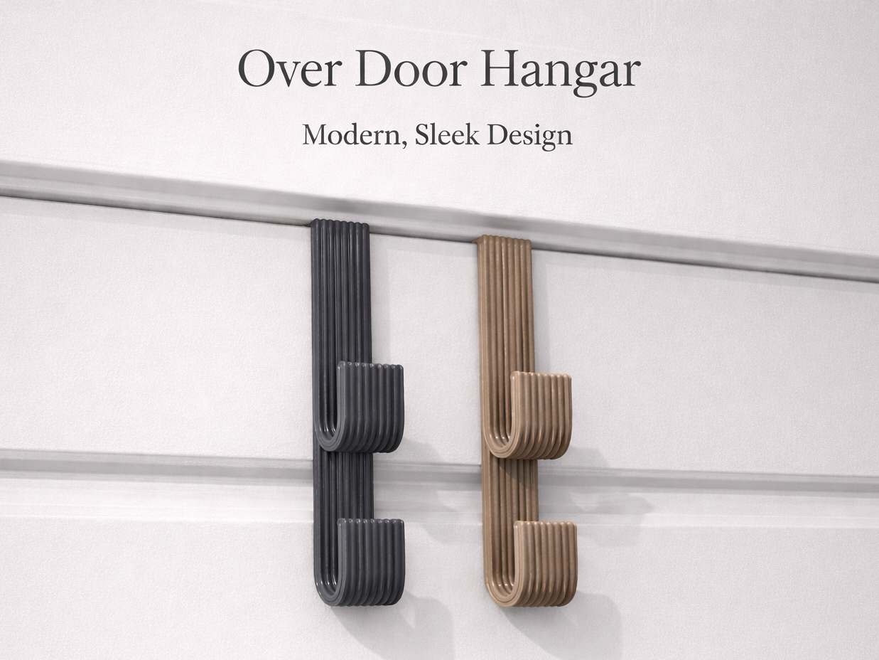 Over the Door Hook – Modern Ribbed Coat Hanger