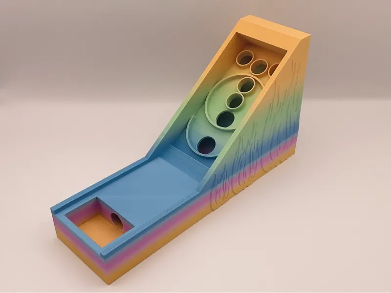 Print-in-place Mini Skee-Ball Machine V2