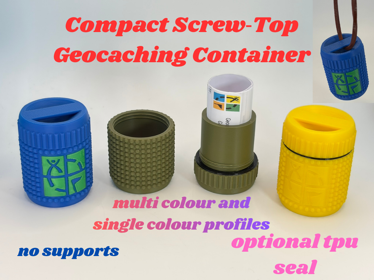Compact Screw‑Top Geocaching Container