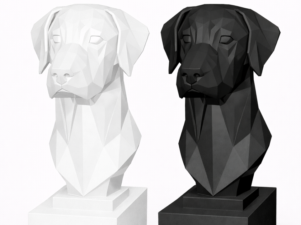 Geometric Bust - Rhodesian Ridgeback