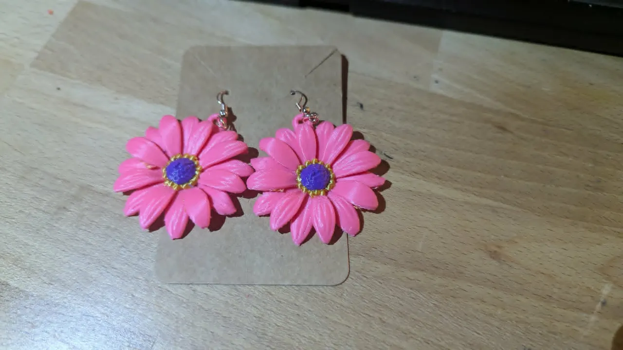 African Daisy Delight Earrings view 3
