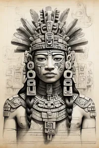 Lithophane guerrier aztèque — photo 2