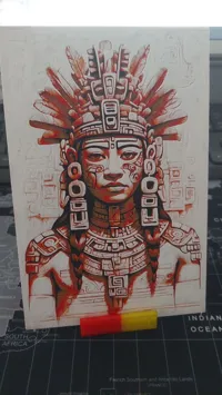 Lithophane guerrier aztèque — photo 6