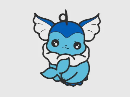 Vaporeon cute keychain