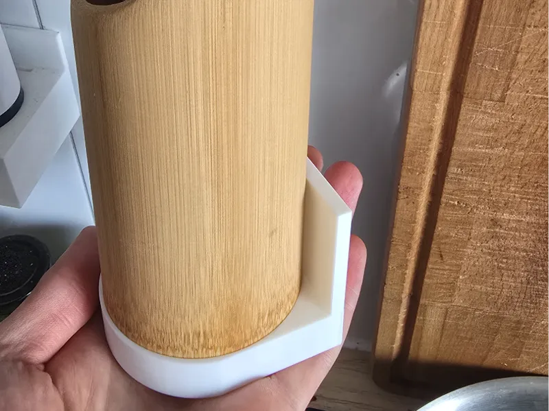 Action Bamboo Kitchen Utensil Holder Wallmount