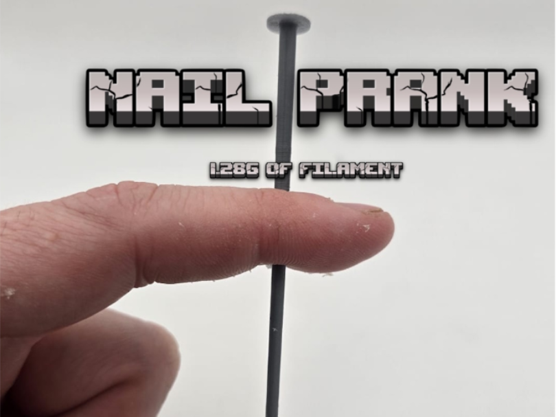 Nail Prank Only 1.28 grams of filament