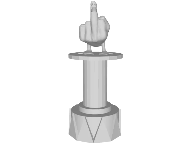 Middle Finger Duck Trophy