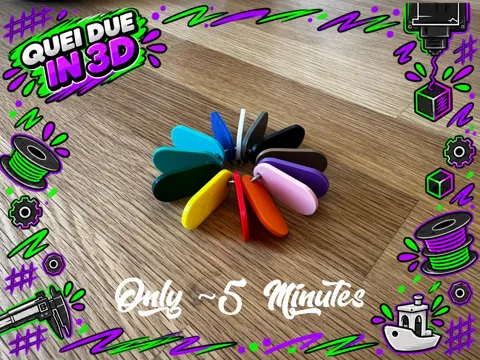Accesorio para filamento: Campioni di colori di filamento - Portachiavi — referencia de MakerWorld