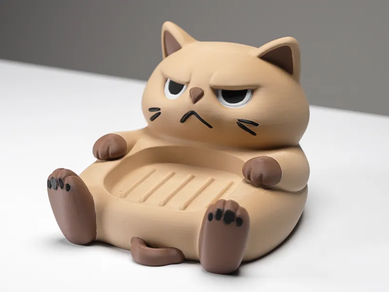 Jabonera Gatito Gruñón