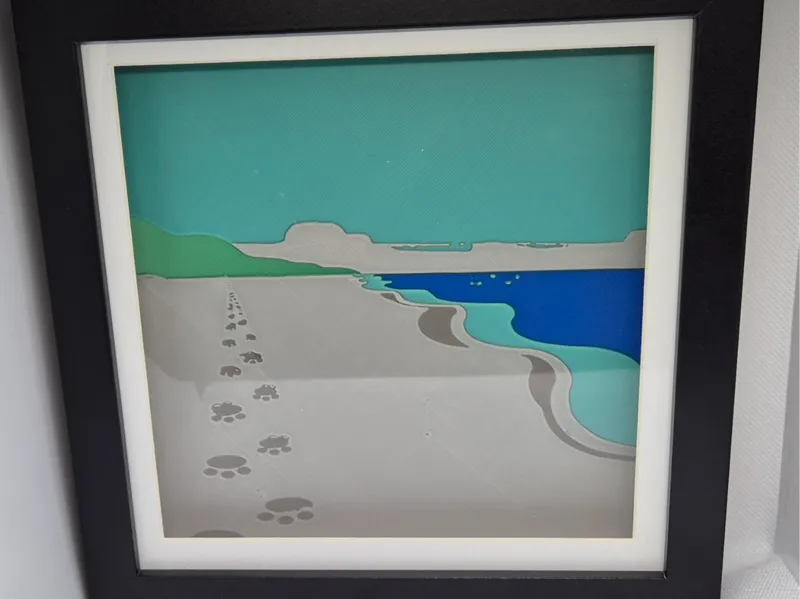 Bluey beach Boxframe Background