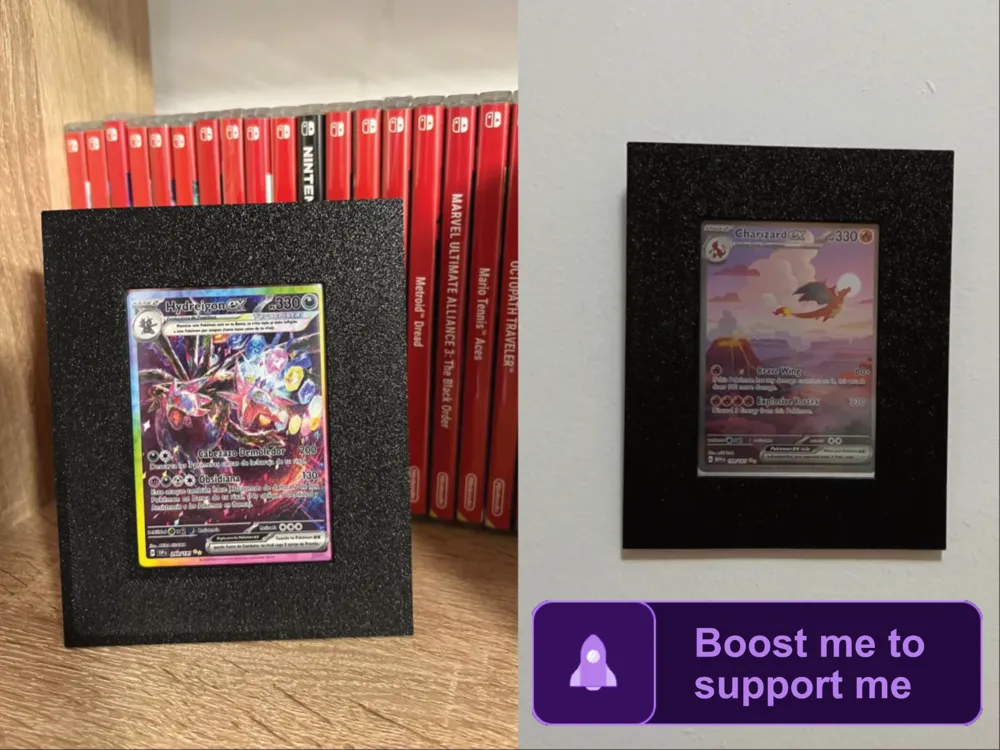 Frame for Pokemon cards inside toploader - Free 3D Print Model - MakerWorld